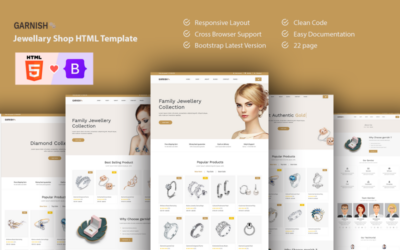 Garnish - Jewllery Shop Bootstrap 5 Website template