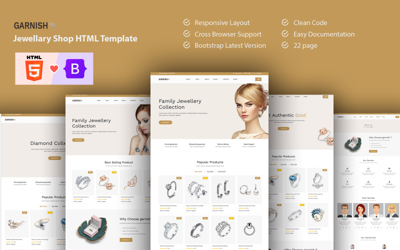 Garnish – Jewllery Shop Bootstrap 5 Website template Garnish – Jewllery Shop Bootstrap 5 Website template