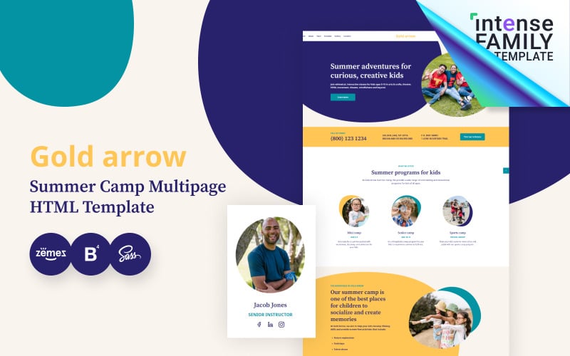 Gold Arrow - Summer Camp HTML5 Website Template Gold Arrow - Summer Camp HTML5 Website Template