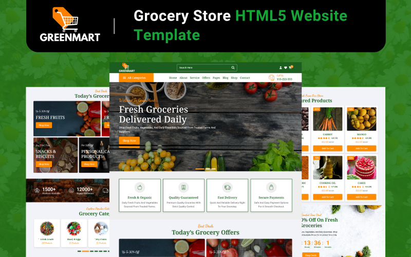 GreenMart - Grocery Store HTML5 Website Template GreenMart - Grocery Store HTML5 Website Template