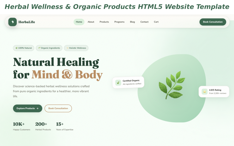 HerbaLife | Herbal Wellness & Organic Products HTML5 Website Template HerbaLife | Herbal Wellness & Organic Products HTML5 Website Template