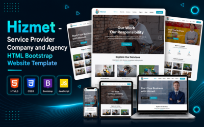 Hizmet - Service Provider Company and Agency HTML Bootstrap Website Template