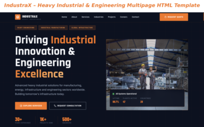 IndustraX - Heavy Industrial & Engineering Multipage HTML Template