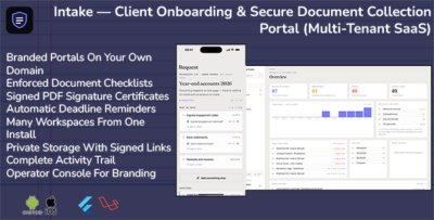 Intake | Client Onboarding and Document Collection PHP Script With Flutter App