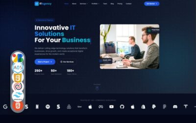 ITAgency - Multipurpose Technology Services tailwindcss , HTML 5, Template