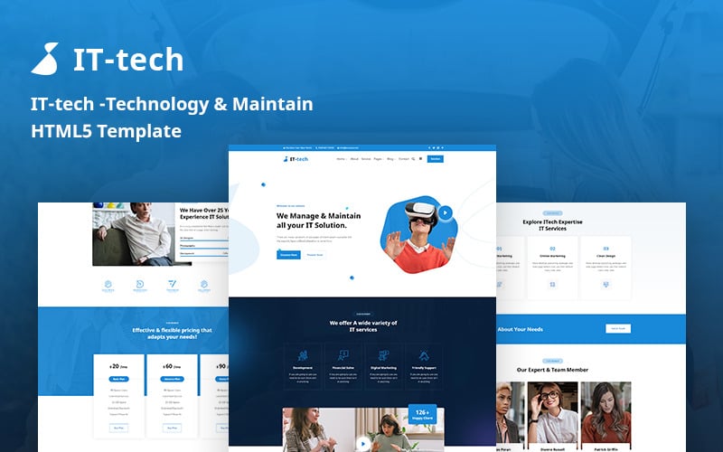 Ittech – Technology & Maintain Responsive Website Template Ittech – Technology & Maintain Responsive Website Template
