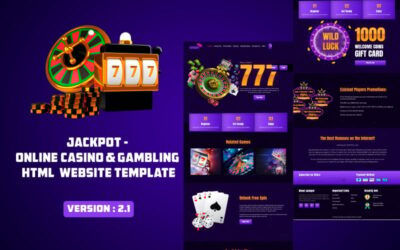 Jackpot - is unique and user-friendly Casino & Gambling HTML Template