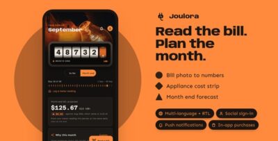 Joulora | Flutter AI Electricity Bill and Appliance Cost App With Laravel Key Proxy