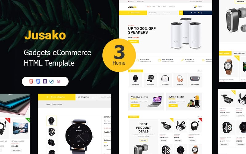 Jusako - Gadgets eCommerce HTML5 Template | Bootstrap 5 Jusako - Gadgets eCommerce HTML5 Template | Bootstrap 5