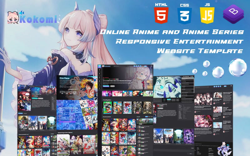 Kokomi - Online Anime and Anime Series Responsive Entertainment Website Template Kokomi - Online Anime and Anime Series Responsive Entertainment Website Template