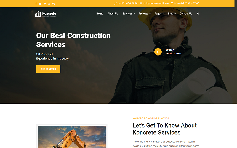 Koncrete Construction Services Html Template Koncrete Construction Services Html Template