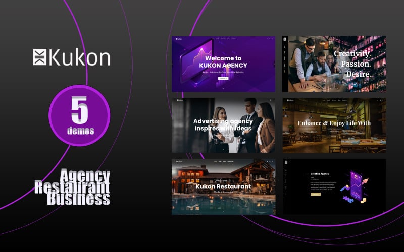 Kukon | Agency, Restaurant, Business Theme Website template Kukon | Agency, Restaurant, Business Theme Website template