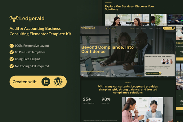 Ledgerald – Audit & Accounting Business Consulting Elementor Template Kit Ledgerald – Audit & Accounting Business Consulting Elementor Template Kit