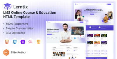 Lerntix - LMS Online Course & Education Template With Admin Dashboard