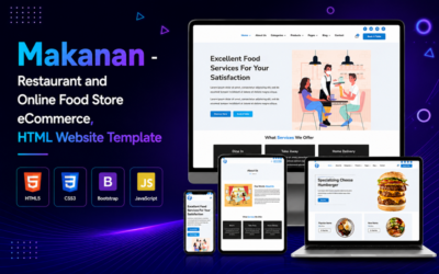 Makanan - Restaurant and Online Food Store eCommerce HTML Website Template