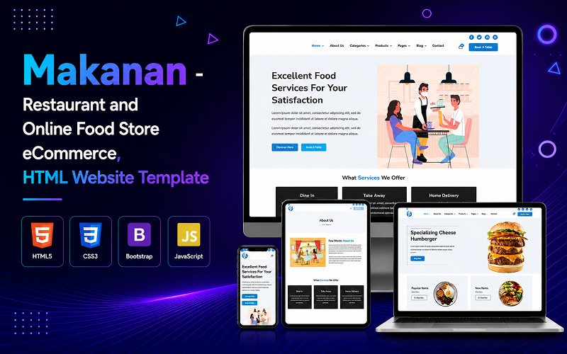 Makanan - Restaurant and Online Food Store eCommerce HTML Website Template Makanan - Restaurant and Online Food Store eCommerce HTML Website Template
