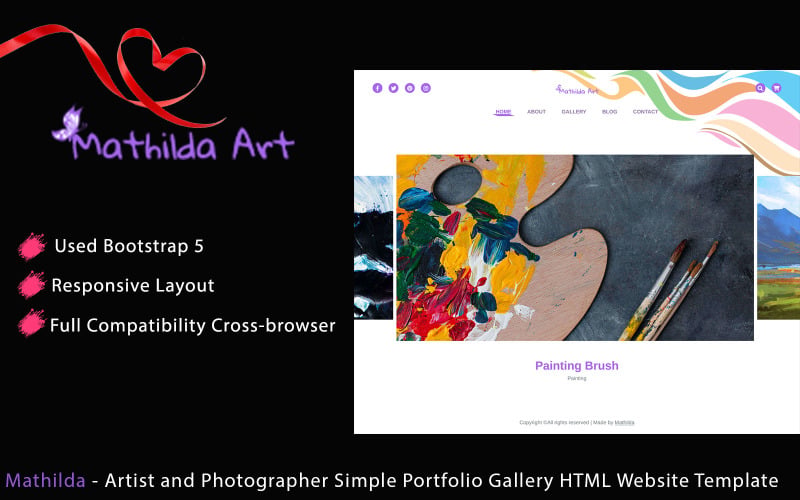 Mathilda - Artist and Photographer Simple Portfolio Gallery HTML Website Template Mathilda - Artist and Photographer Simple Portfolio Gallery HTML Website Template