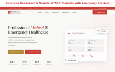 MediRescue - Advanced Healthcare & Hospital HTML5 Template with Emergency Services