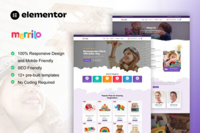 Merrilo - Kids Toys Store WooCommerce Elementor Pro Template Kit