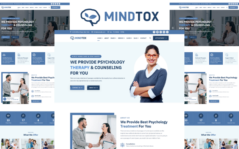 Mindtox - Psychologist, Psychology, Therapy & Counseling HTML5 Template Mindtox - Psychologist, Psychology, Therapy & Counseling HTML5 Template