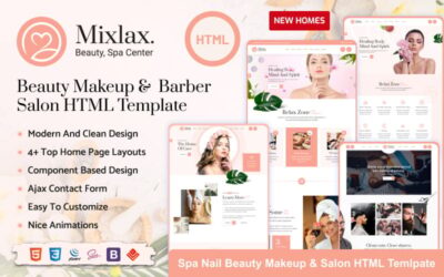 Mixlax - Beauty Nail Spa Makeup Wellness Salon HTML Template