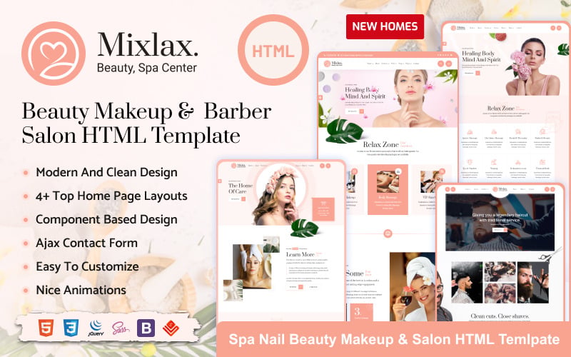 Mixlax - Beauty Nail Spa Makeup Wellness Salon HTML Template Mixlax - Beauty Nail Spa Makeup Wellness Salon HTML Template