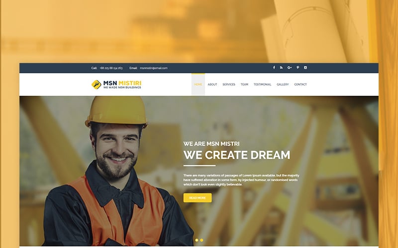 Msn Mistiri - Construction Website Template Msn Mistiri - Construction Website Template