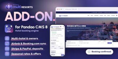 Multi Resorts – Hotel Booking Add-on for Pandao CMS