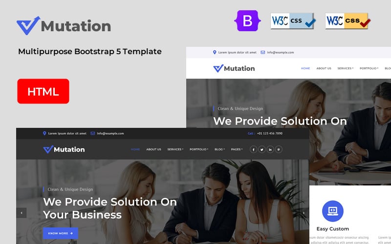Mutation - Business Multipage HTML Template Mutation - Business Multipage HTML Template