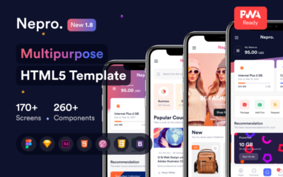 Nepro - The Multipurpose Mobile HTML5 Template