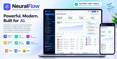 NeuralFlow | AI SaaS Admin Dashboard Template