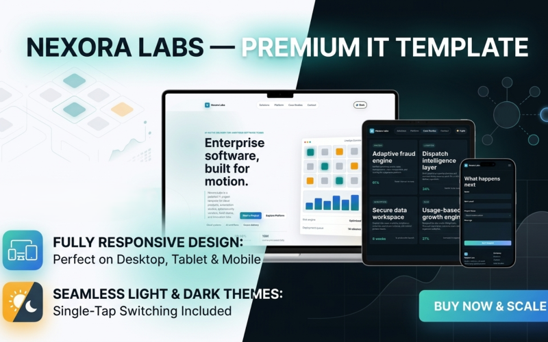Nexora Labs — Premium Enterprise IT | SaaS Multipage HTML Template Nexora Labs — Premium Enterprise IT | SaaS Multipage HTML Template
