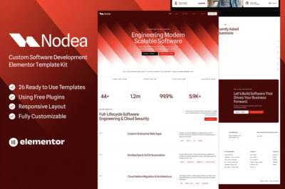 Nodea – Custom Software Development Elementor Template Kit
