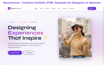 NovaCanvas – Creative Portfolio HTML Template for Designers & Agencies