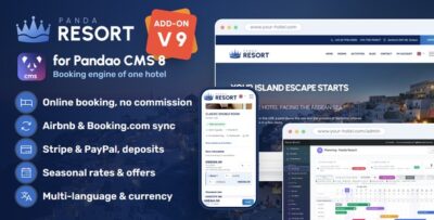 Panda Resort – Single Hotel Booking Add-on for Pandao CMS