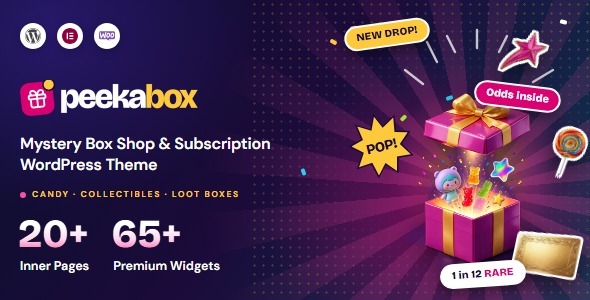Peekabox – Mystery Box Shop & Subscription WordPress Theme Peekabox – Mystery Box Shop & Subscription WordPress Theme