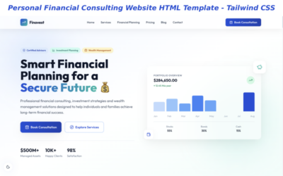 Personal Financial Consulting Website HTML Template - Tailwind CSS
