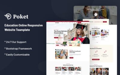 Poket - Education Online Responsive Website Template