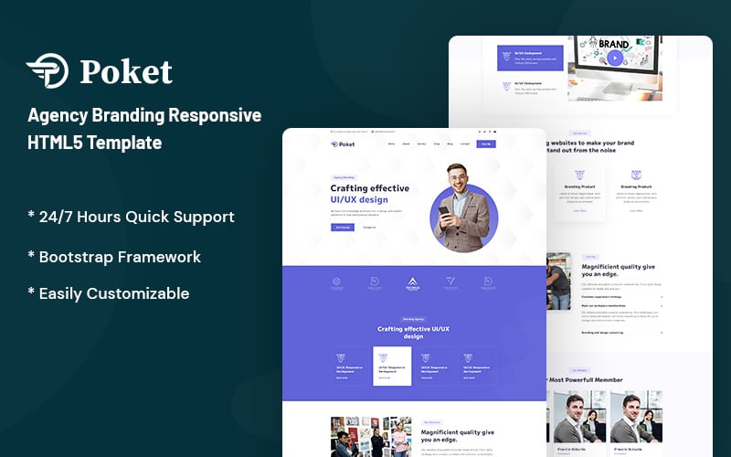 Poket – Agency Branding Responsive Website Template Poket – Agency Branding Responsive Website Template