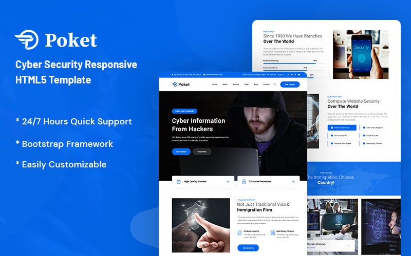 Poket – Cyber Security Responsive Website Template Poket – Cyber Security Responsive Website Template