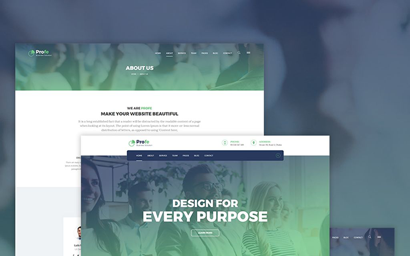 Profe - Corporate Business Website Template Profe - Corporate Business Website Template