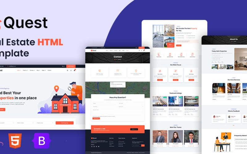 Quest - Real Estate HTML Template Quest - Real Estate HTML Template