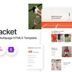 Racket - Sport Club, Badminton HTML5 Website Template