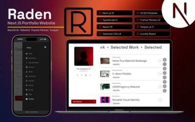 Raden — Personal Portfolio Website Template | Next.js 15 + Tailwind CSS v4