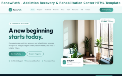 RenewPath - Addiction Recovery & Rehabilitation Center HTML Template