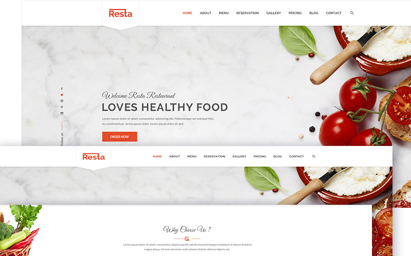 Resta - Responsive Restaurant Website Template Resta - Responsive Restaurant Website Template