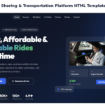RideGo – Ride Sharing & Transportation Platform HTML Template (Tailwind CSS)