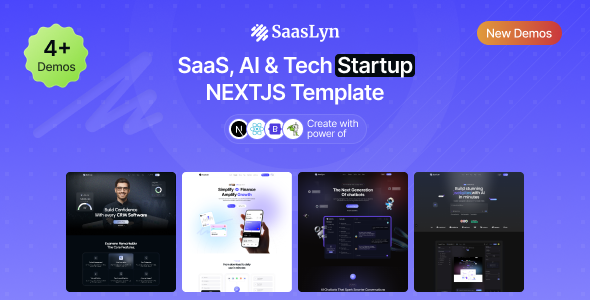 SaasLyn – SaaS, AI & Tech Startup NextJS Template SaasLyn – SaaS, AI & Tech Startup NextJS Template