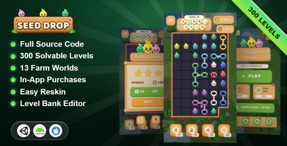 Seed Drop | Unity CompletePuzzle Game Template Seed Drop | Unity CompletePuzzle Game Template