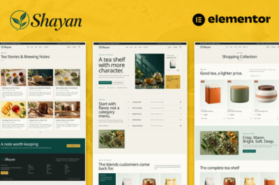 Shayan - Tea & Herbal Drink Shop eCommerce Elementor Pro Template Kit